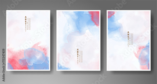 Cover template with watercolor background. Design for your cover  date  postcard  banner  logo.