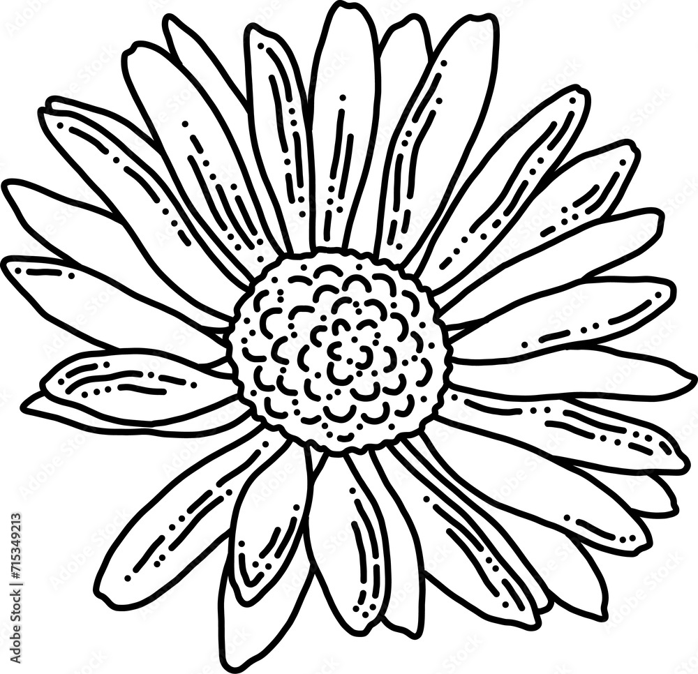Flower Line Art Element Illustration Flower Line Art Element Illustration