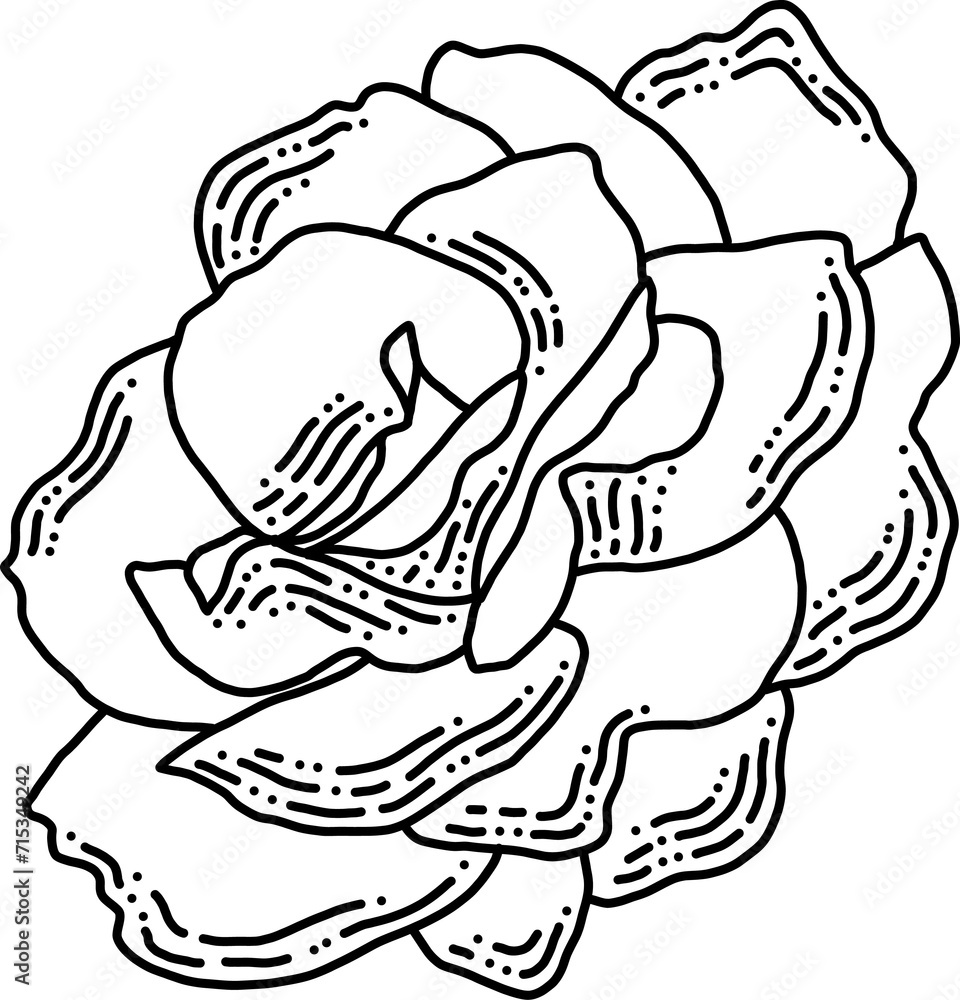Flower Line Art Element Illustration Flower Line Art Element Illustration