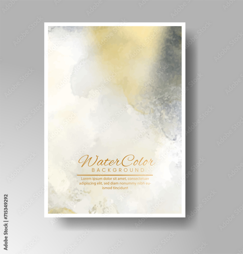 Cover template with watercolor background. Design for your cover, date, postcard, banner, logo.