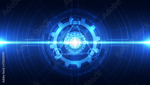 Abstract technology background. Futuristic interface. Vector illustration for your design