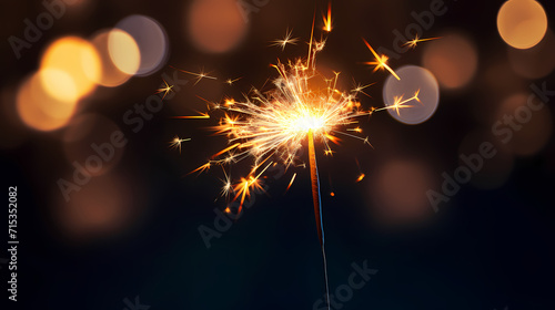 Beautiful creative holiday background with fireworks and sparkles