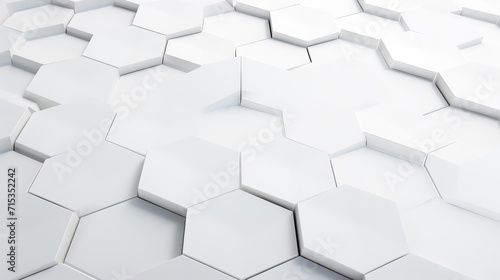 Clean and modern hexagon pattern on white background - business concept design