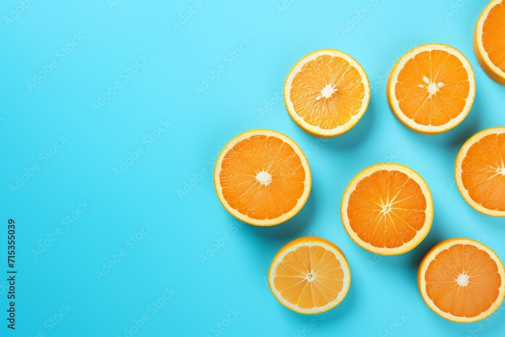 Orange fruits with leaves. Fresh fruit orange slices on colored background top view copy space. Copy-space with mixed citrusses on table. Close up of fresh organic mandarins. Orange fruits with leaves. Fresh fruit orange slices on colored background top view copy space. Copy-space with mixed citrusses on table. Close up of fresh organic mandarins.