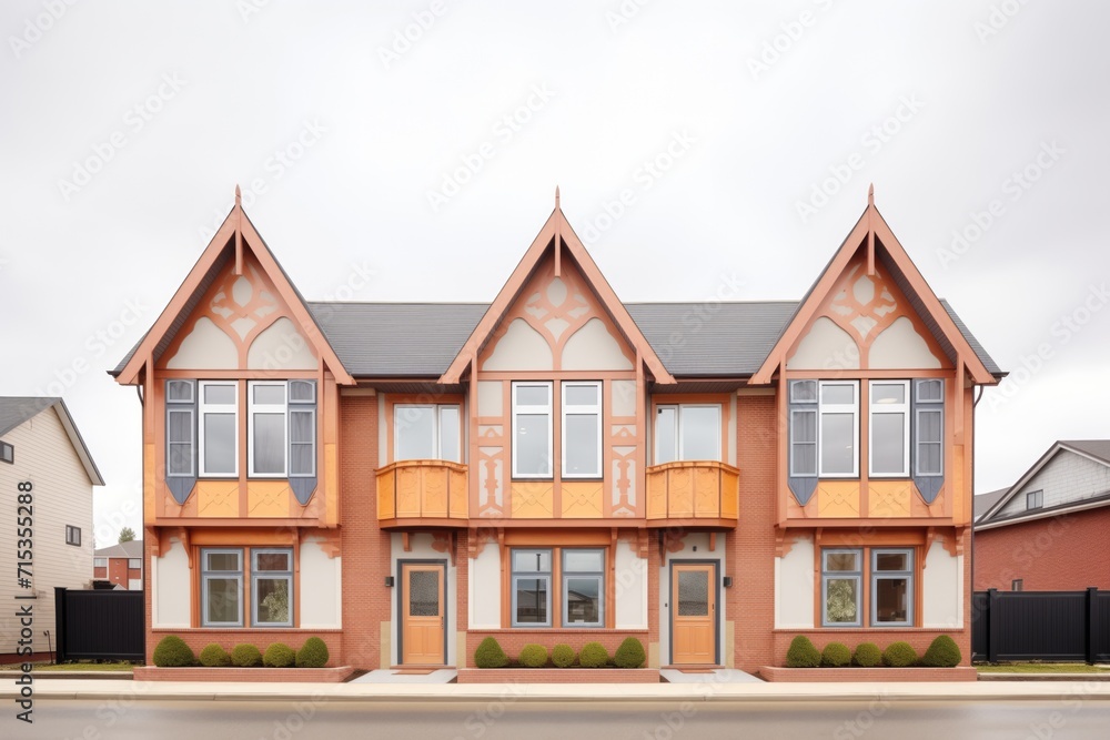 symmetrical shot of tudors facade highlighting the gable symmetrical shot of tudors facade highlighting the gable