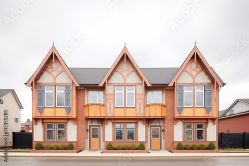 symmetrical shot of tudors facade highlighting the gable