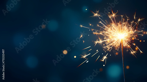 Beautiful creative holiday background with fireworks and sparkles