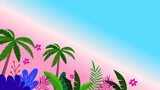 Colorful colourful vector realistic background for summer season. Vector realistic summer background with vegetation