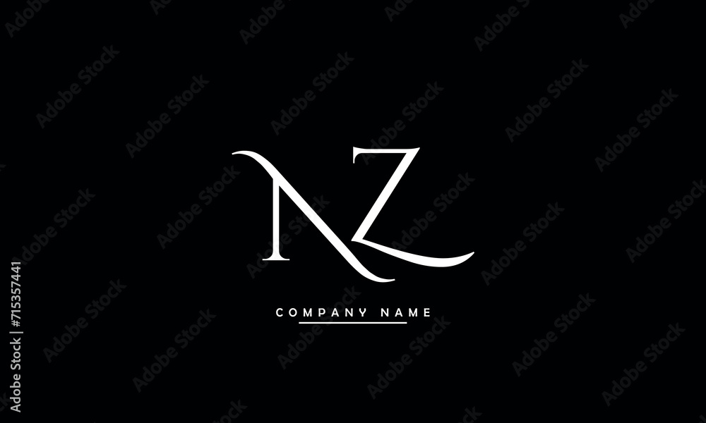NZ, ZN, N, Z Abstract Letters Logo Monogram NZ, ZN, N, Z Abstract Letters Logo Monogram