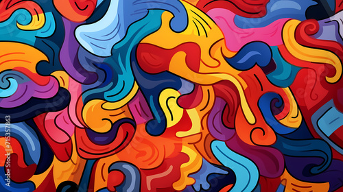 Abstract seamless doodle background, artistic background