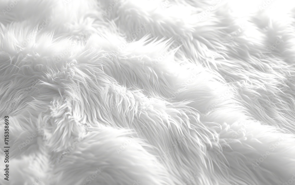 Fototapeta premium fur background, Fuzzy plush white background.