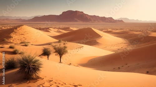 Sand dunes in the Sahara desert