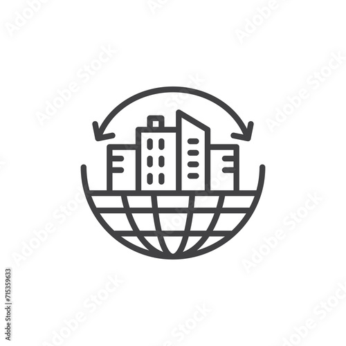 Urban Sprawl line icon