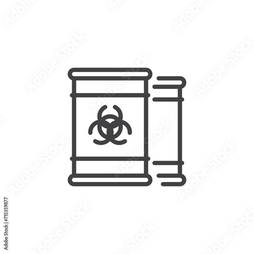 Hazardous Waste line icon