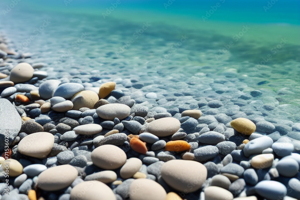 shingle and sea water shingle and sea water