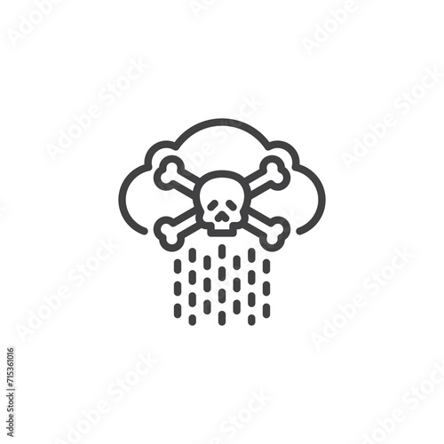 Acid Rain line icon