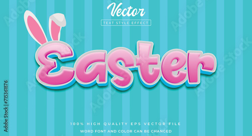 editable text easter 3d text style