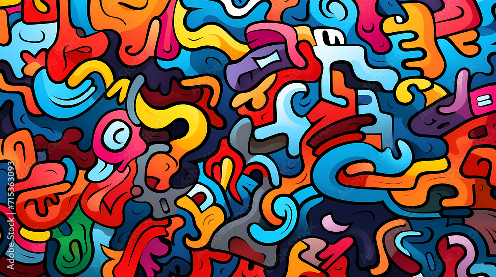 Cute graffiti art abstract background poster web page PPT, art background Cute graffiti art abstract background poster web page PPT, art background