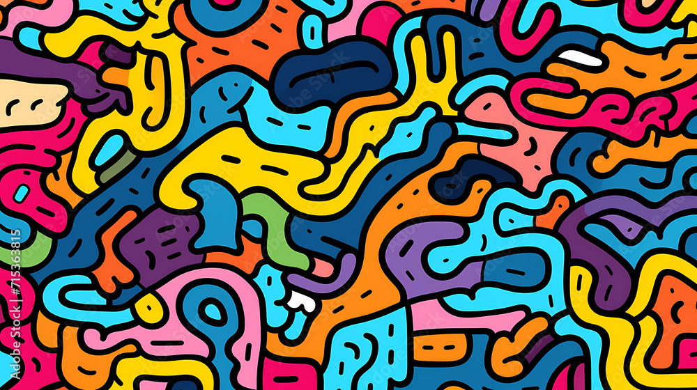 Obraz premium Cute graffiti art abstract background poster web page PPT, art background