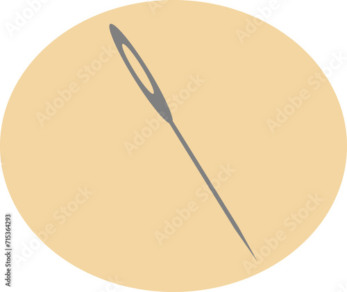 grey needle on beige background