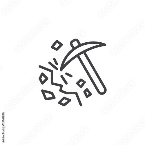 Mining Impact line icon