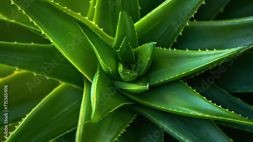 Aloe Vera plant close up. Natural green background.