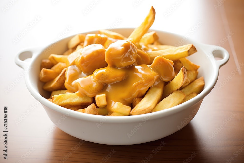 poutine with cheese curds and gravy