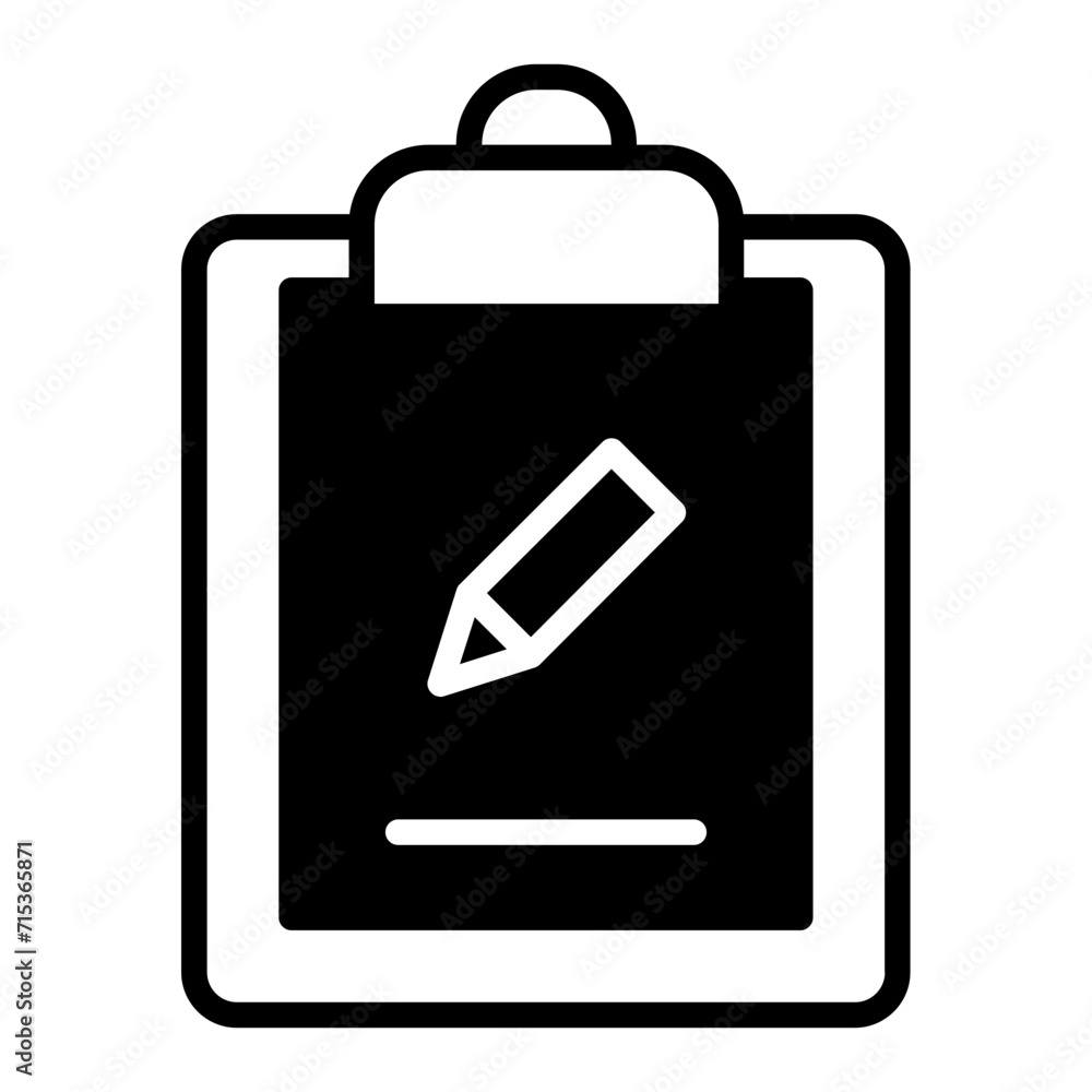 Edit Clipboard solid glyph icon Edit Clipboard solid glyph icon
