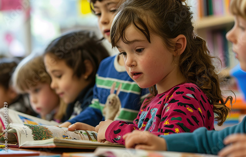 Kids engaging in storytelling with props or puppets