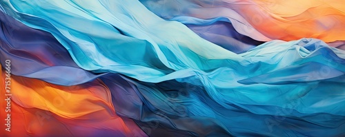 Colorful silky waves, abstract background template