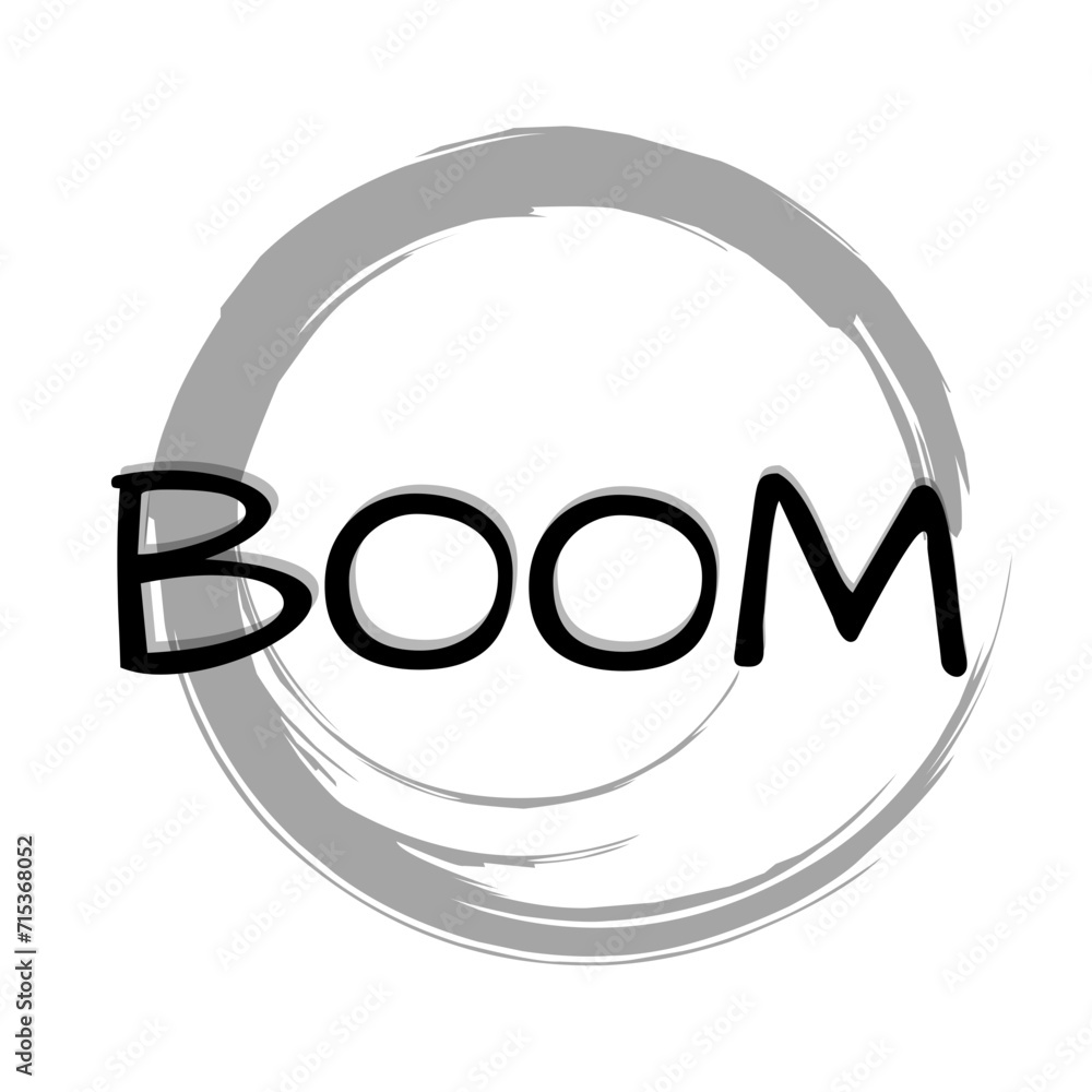 boom word over white background, silhouette icon style vector illustration boom word over white background, silhouette icon style vector illustration