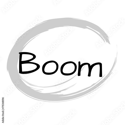 boom word over white background, silhouette icon style vector illustration