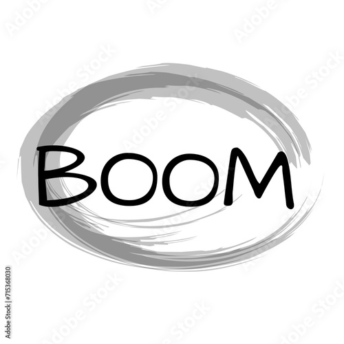 boom word over white background, silhouette icon style vector illustration