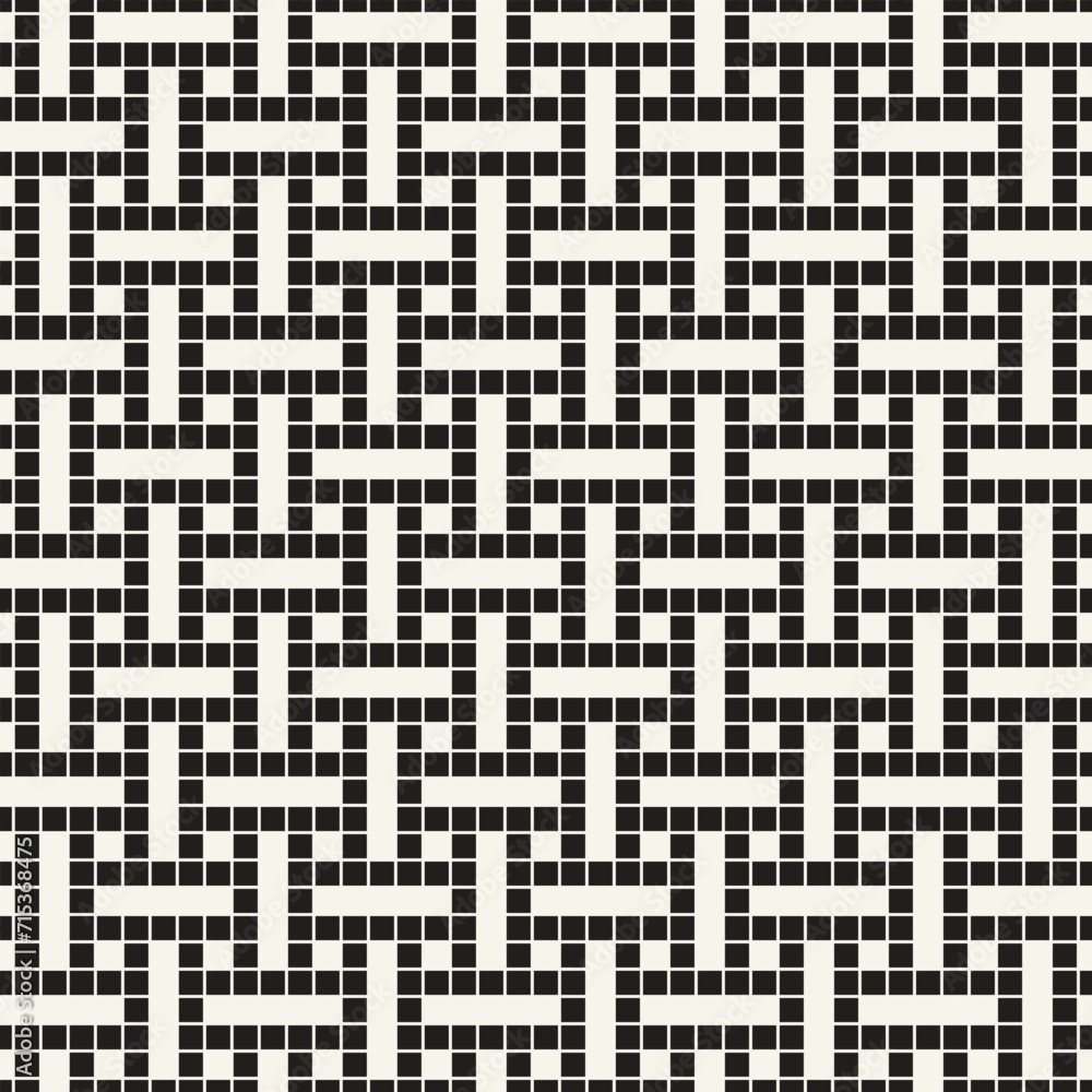 Vector seamless pattern. Repeating geometric elements. Stylish monochrome background design. Vector seamless pattern. Repeating geometric elements. Stylish monochrome background design.