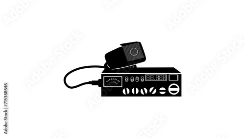 CB Radios For Truckers, black isolated silhouette