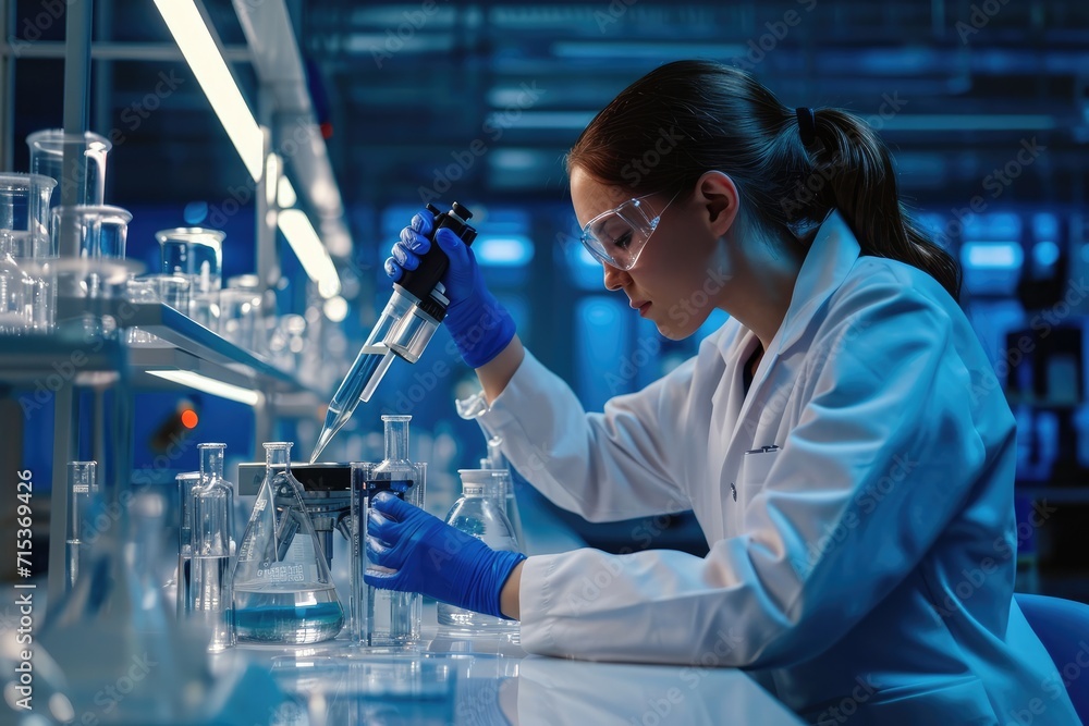 Scientist working in the laboratory. Scientist working in the laboratory.