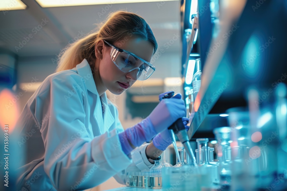 Scientist working in the laboratory. Scientist working in the laboratory.