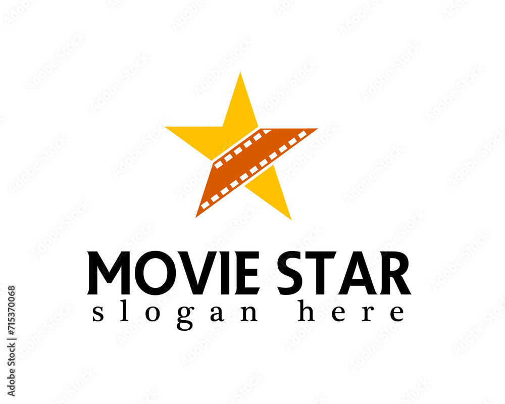 Obraz premium creative movie star logodesign template