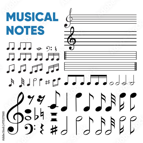 Vector of musical notes