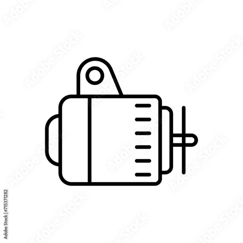 Car alternator outline icons, minimalist vector illustration ,simple transparent graphic element .Isolated on white background