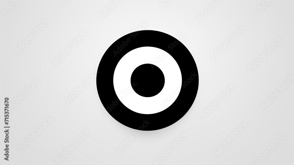 black circle logo on a white background, generate AI. black circle logo on a white background, generate AI.