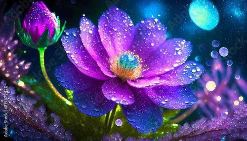 flower in the water, flower background, water drops on a flower