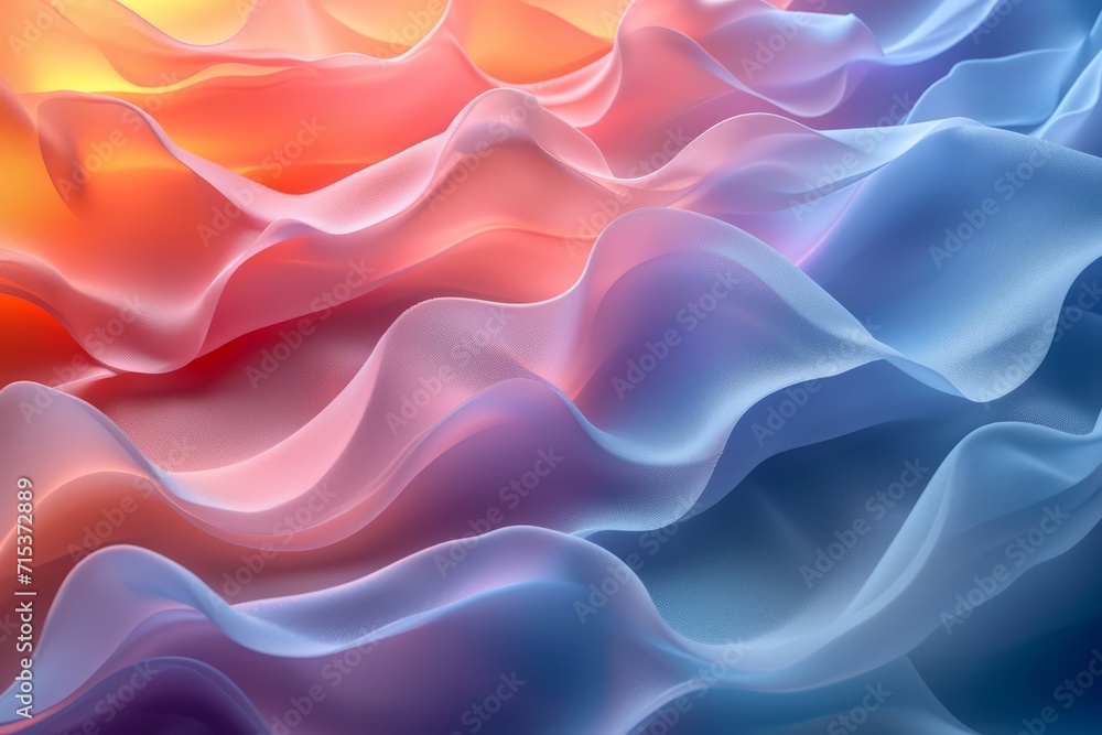 Fototapeta premium Texture, background, gradient frosted glass, flowing, transparent, elegant curves