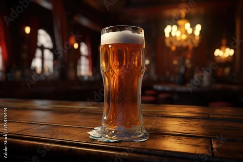 Light beer in a dark pub