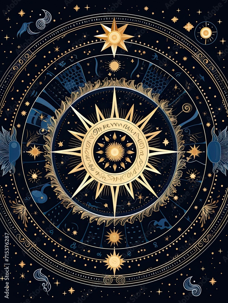 Celestial Zodiac Constellations: Stellar Wall Art and Star Sign Patterns.