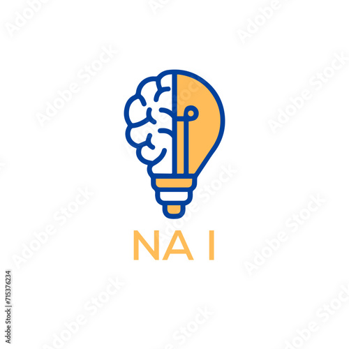 NAI Letter logo design template vector. NAI Business abstract connection vector logo. NAI icon circle logotype.
