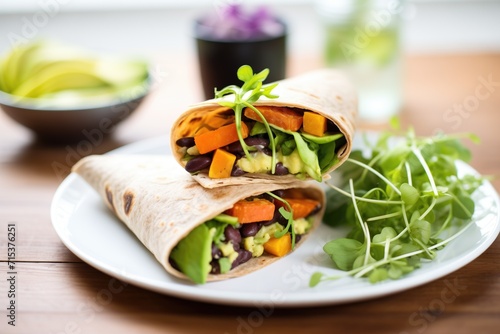 sweet potato wrap with black beans