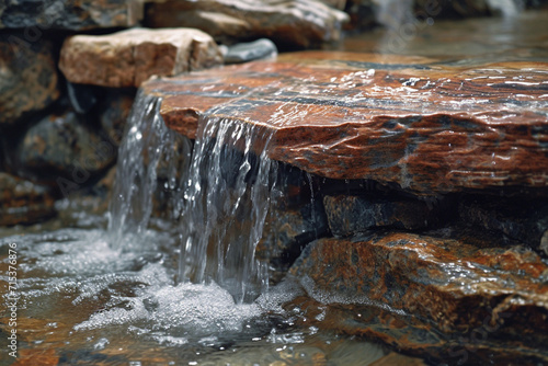 Wallpaper Mural An elegant marble table top with unique, flowing patterns and refined tones, Torontodigital.ca