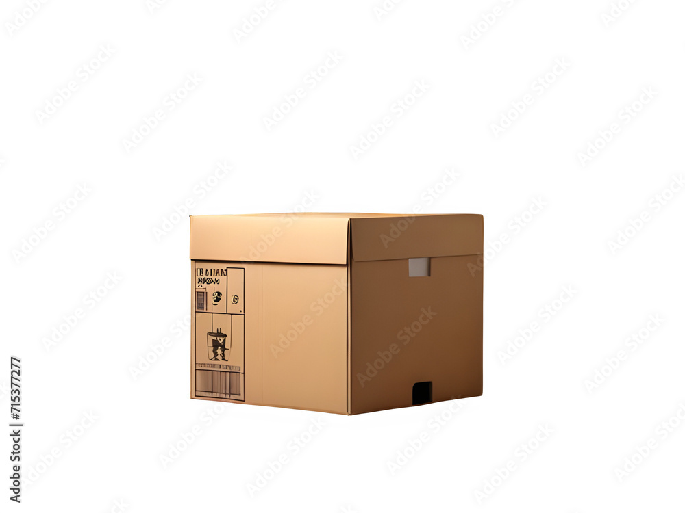cardboard box on white background cardboard box on white background