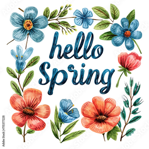 Vector watercolor spring banner